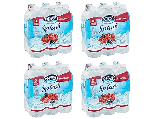 Nestle Pure Life Splash, Wild Berry, 16.9 Fluid Ounce (24 Pack)