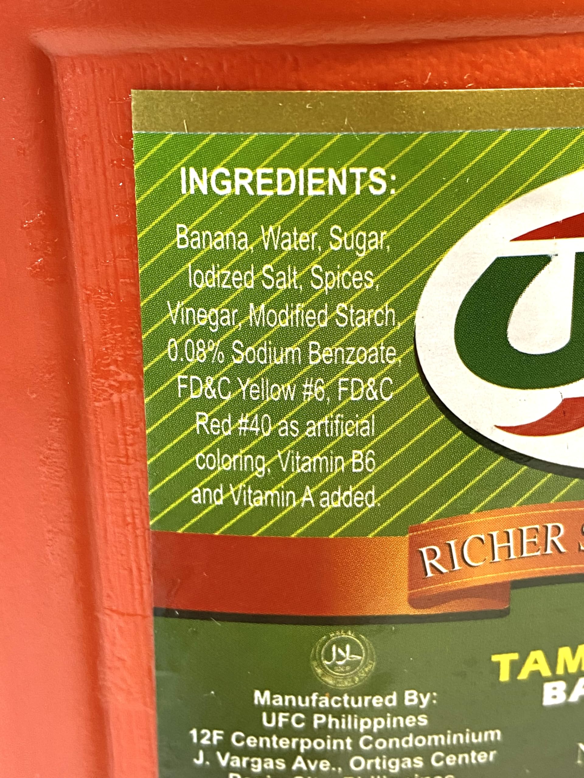 UFC Tamis Anghang Banana Sauce, Large 4kg Bottle, Filipino Condiment