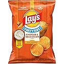 Lay's Potato Chips, Cheddar and Sour Cream Snacks, Party Size, 12.5oz Bag