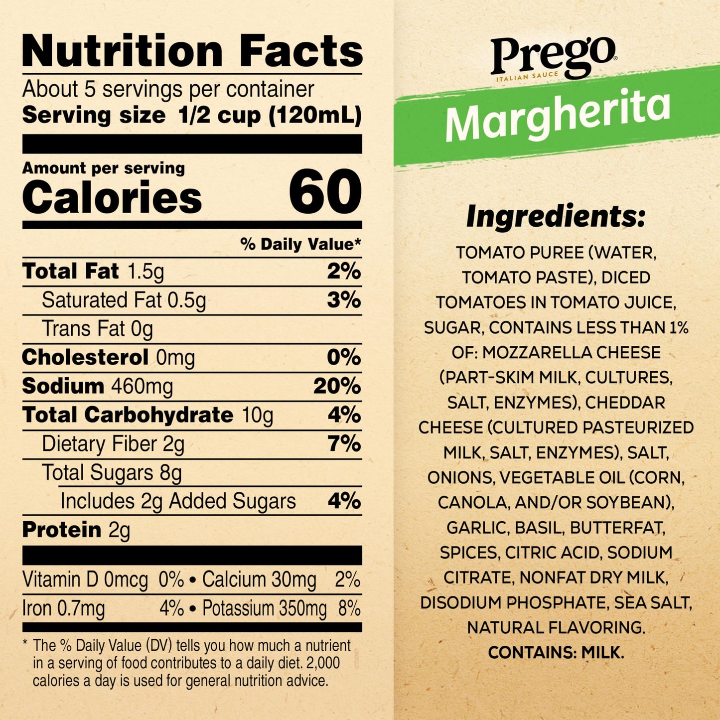 Prego Margherita Sauce 23.75 oz Jar