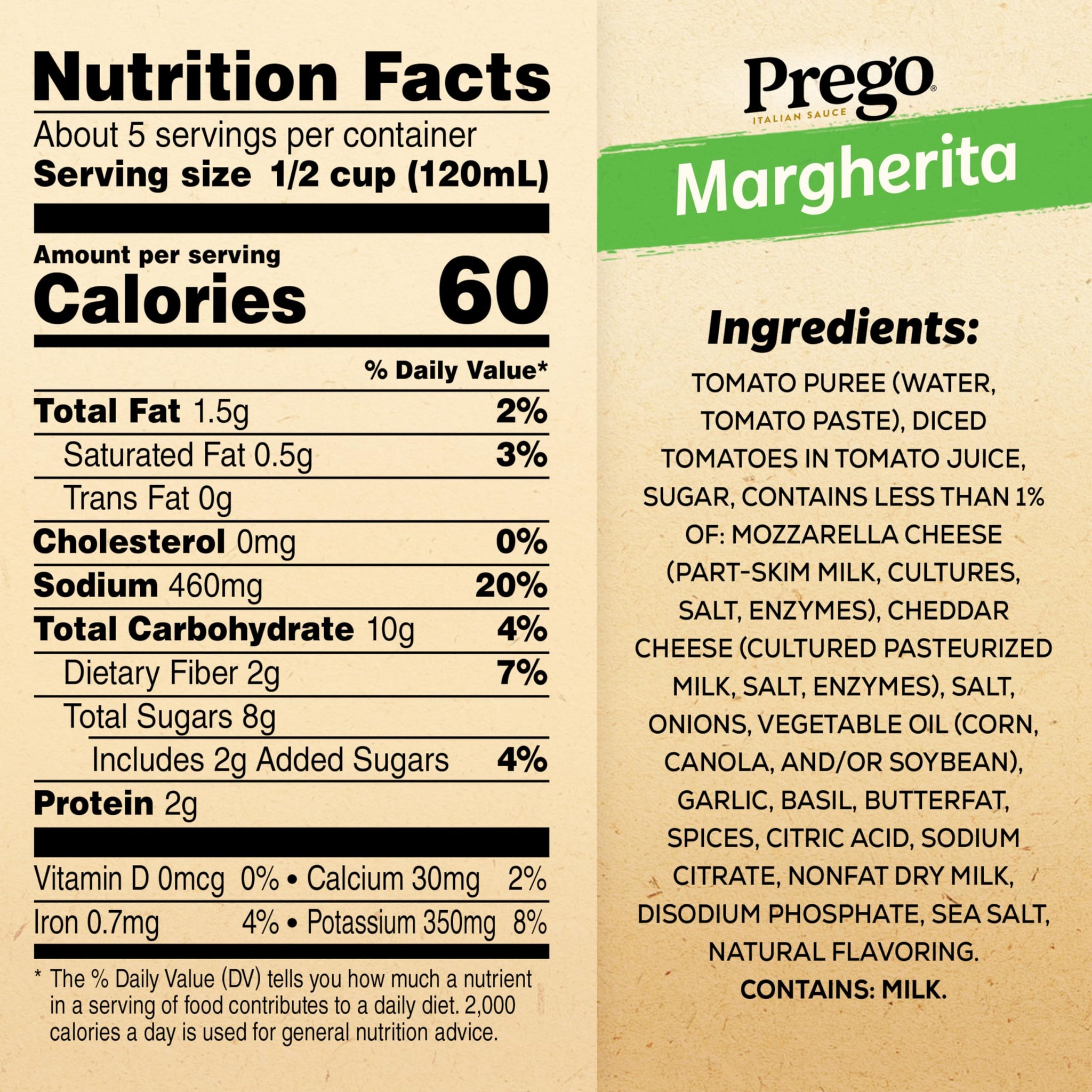 Prego Margherita Sauce 23.75 oz Jar