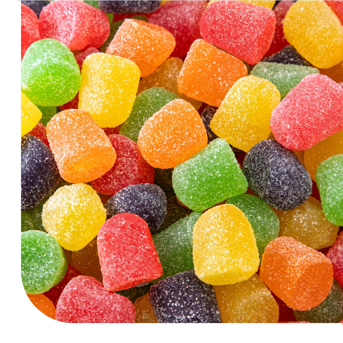 Gum Drops - 2 Pound Bulk Pack - Jelly Candy - Assorted Fruit Flavors - Christmas Candy for Holiday Snaking, Baking, and Gifting - Grape, Lime, Orange