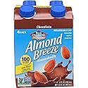 BLUE DIAMOND ALMOND BREEZE CHOCOLATE MILK SUBSTITUTE LACTOSE FREE CARTON TWIST CAP IN BOX 32 OZ