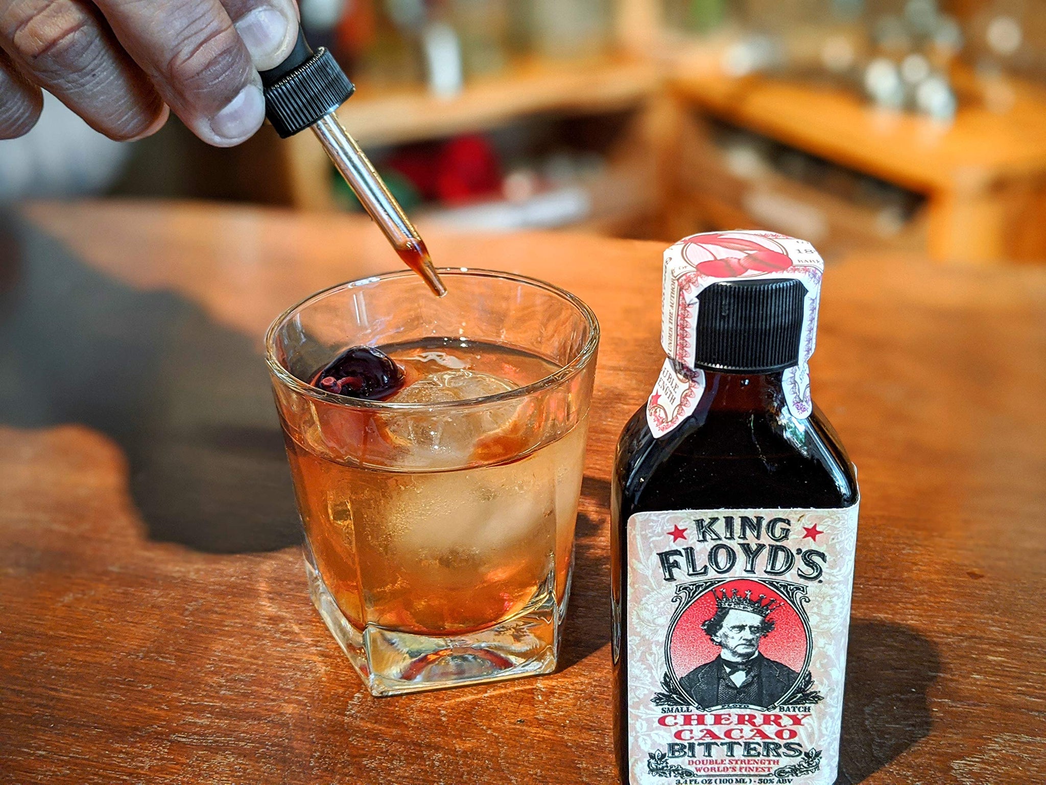 King Floyd's Artisanal Cherry Cacao Bitters for Cocktails (100ml) Hand Crafted, Made from Organic Cacao Nibs & Montmorency Cherries, Unique Luxurious