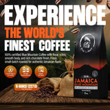 Fus Light 100% Genuine Blue Mountain Coffee from Jamaica | Medium Roast Arabica Whole Beans | Farm to Cup Control | JACRA Certified Authentic Jamaican