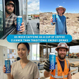 eH2O Energy Water - 80mg Natural Caffeine, Tastes like Water, No Artificial Anything, 0 Calories, 0g Sugar, Clean Energy Drink and Coffee Alternative