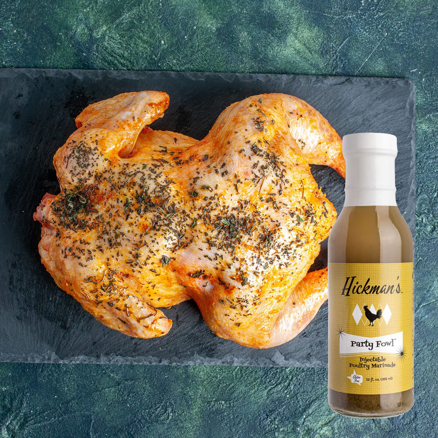 Hickman's BBQ Party Fowl Marinade PACK OF 2 - Great On Chicken, Turkey, Poultry & More - Gluten Free - 12 fl oz