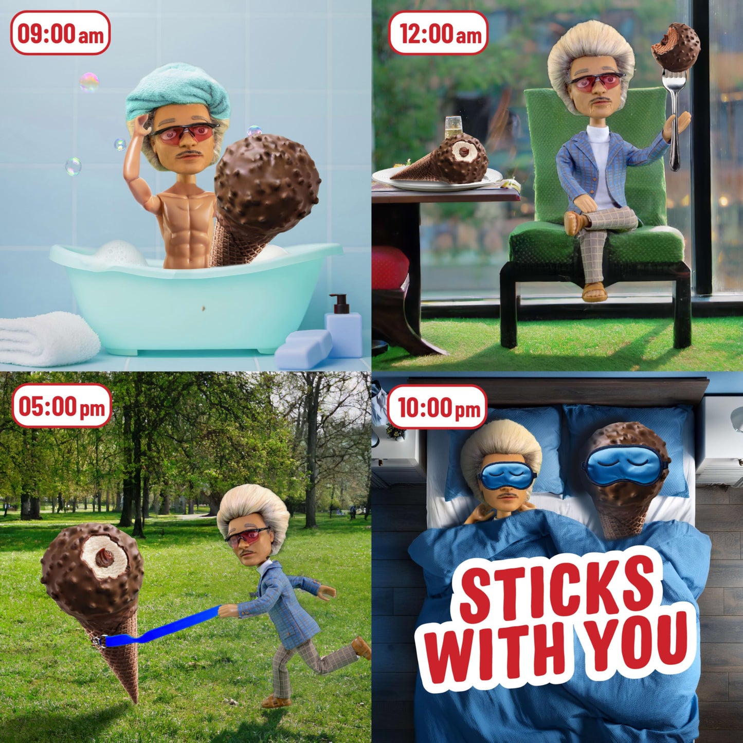 Drumstick We Love Chocolate Ice Cream Sundae Cone Variety Pack, Frozen, 1.08 ltr, 8 Count