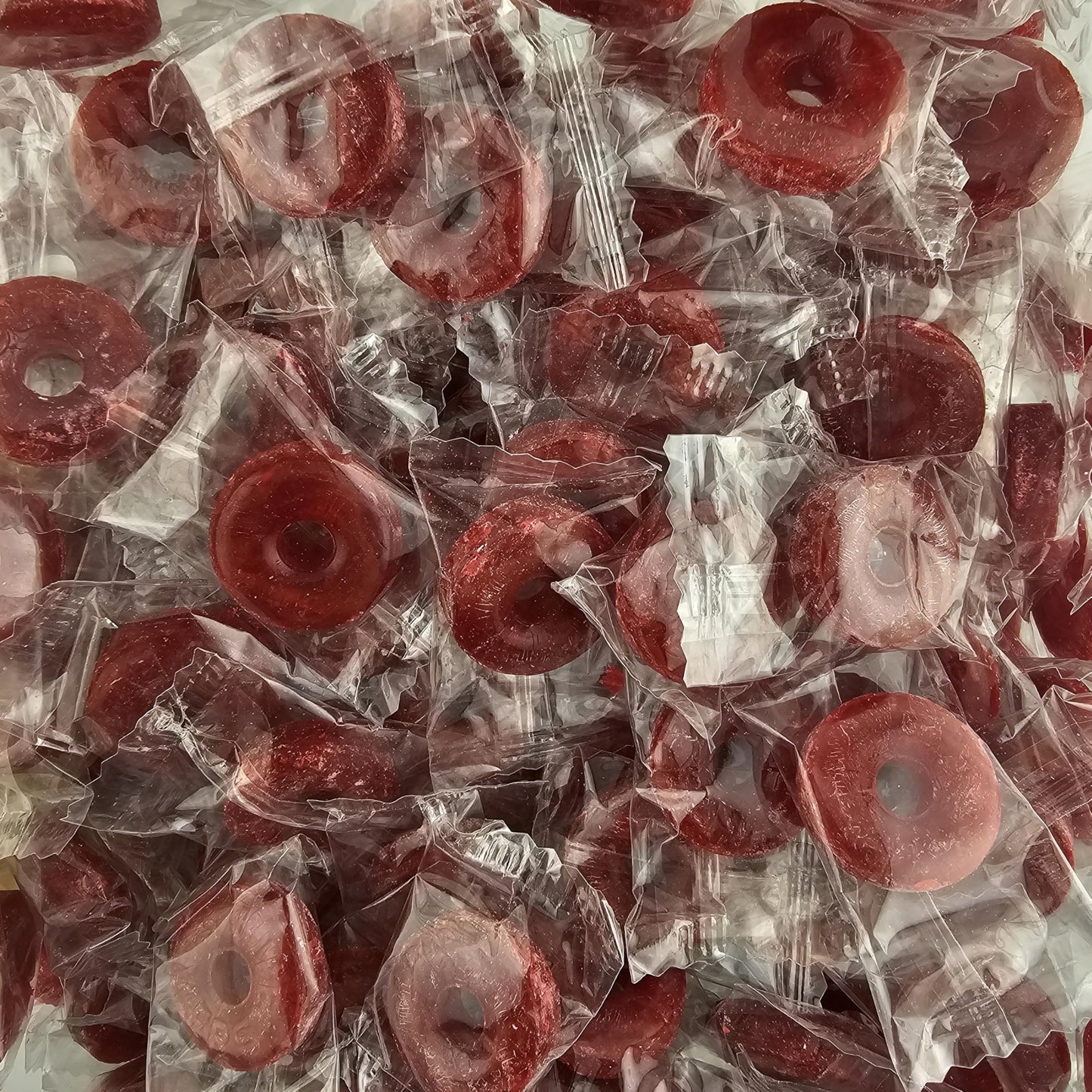Bulk Cherry Individually Wrapped Hard Candy - 1.5lbs -Made from Life Savers Candy- Repackaged by Mima Mima - Mothers Day Candy, Basket Stuffers