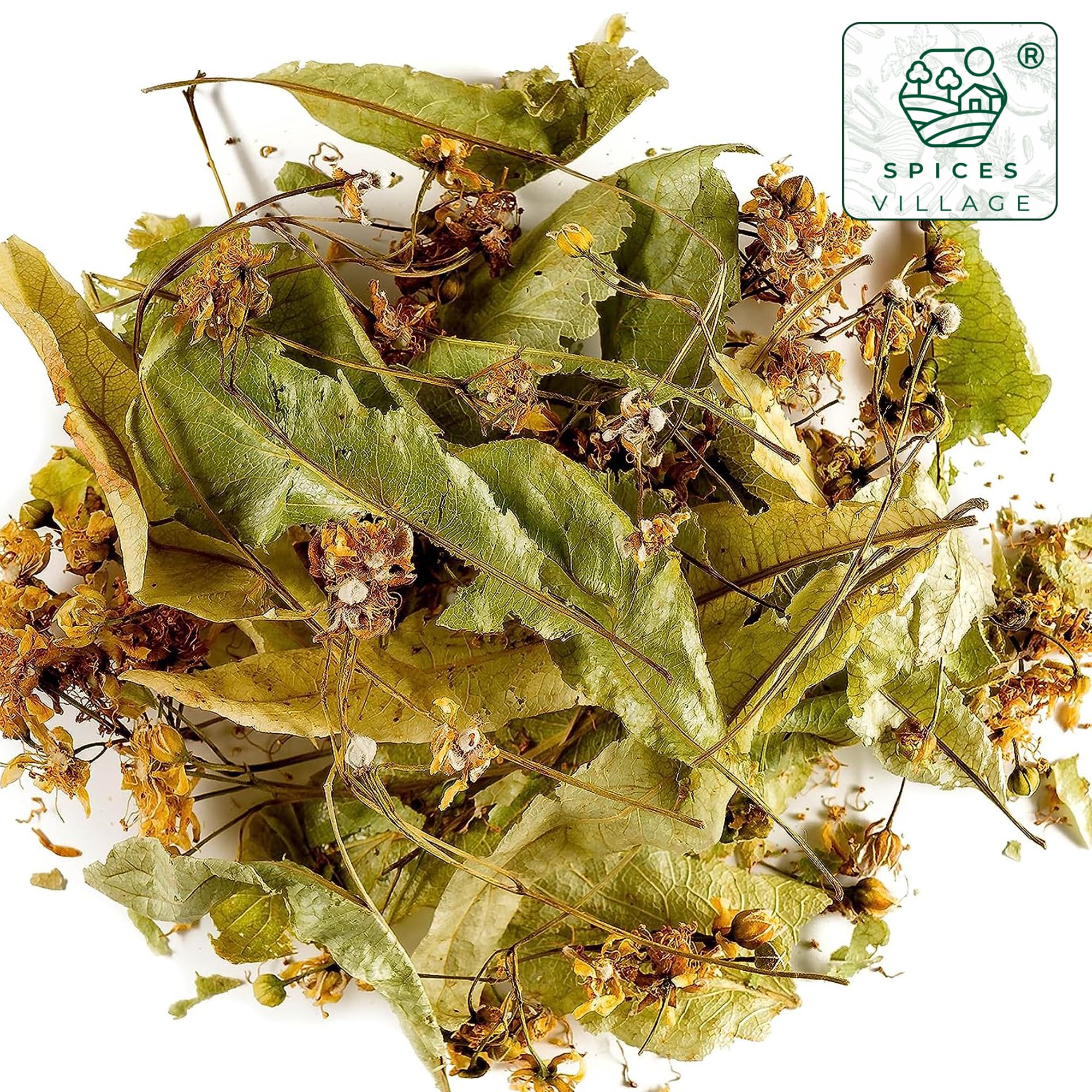 Spices Village Linden Flower Tea, 2 oz, All-Natural Linden Leaf & Flower, Kosher, Gluten Free, Vegan, Non GMO, Resealable Bulk Bag