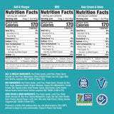 Wonderslim Protein Chips with Probiotics, Variety Pack | 12g Plant Protein, 170 Cal | High Protein Chips, Vegan, Gluten Free, Non-GMO | Made