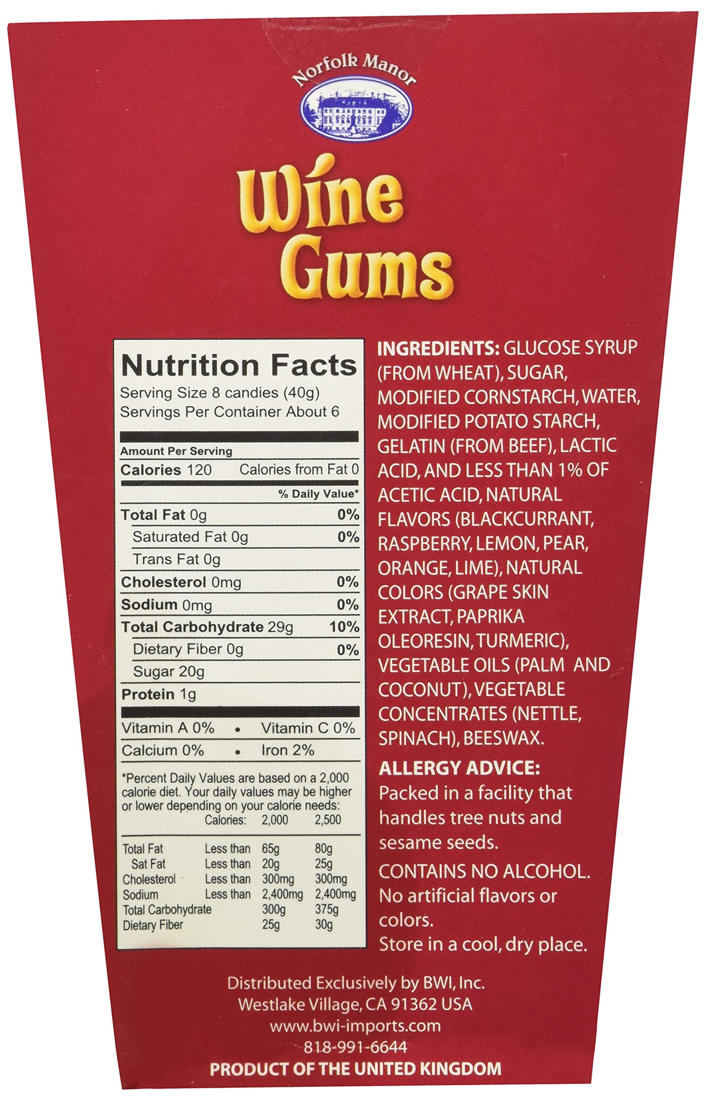 Norfolk Manor Wine Gums - 8.8 oz.