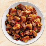 Healthy Choice Cafe Steamers Barbecue Seasoned Steak With Potatoes, Convenient Microwave Meal Made With No Preservatives, Frozen Meal, 9.5 OZ Bowl