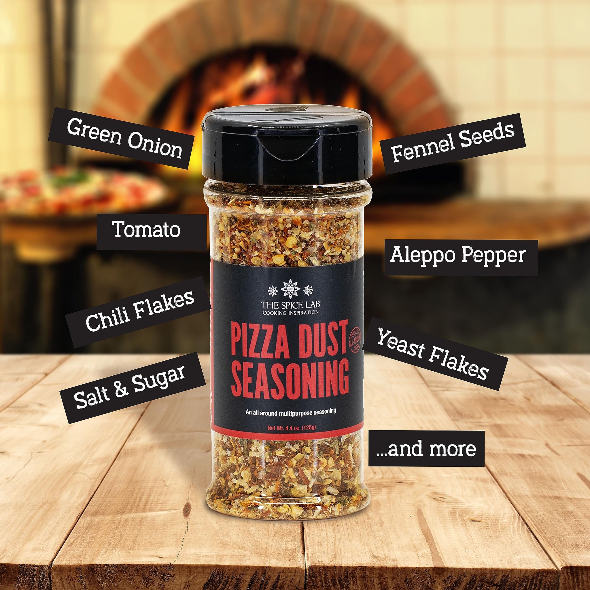 The Spice Lab Pizza Dust Seasoning - Italian Seasoning - Shaker - With Fennel Seeds, Parsley,Chili And Tomato Flakes - Elevate Your Dishes