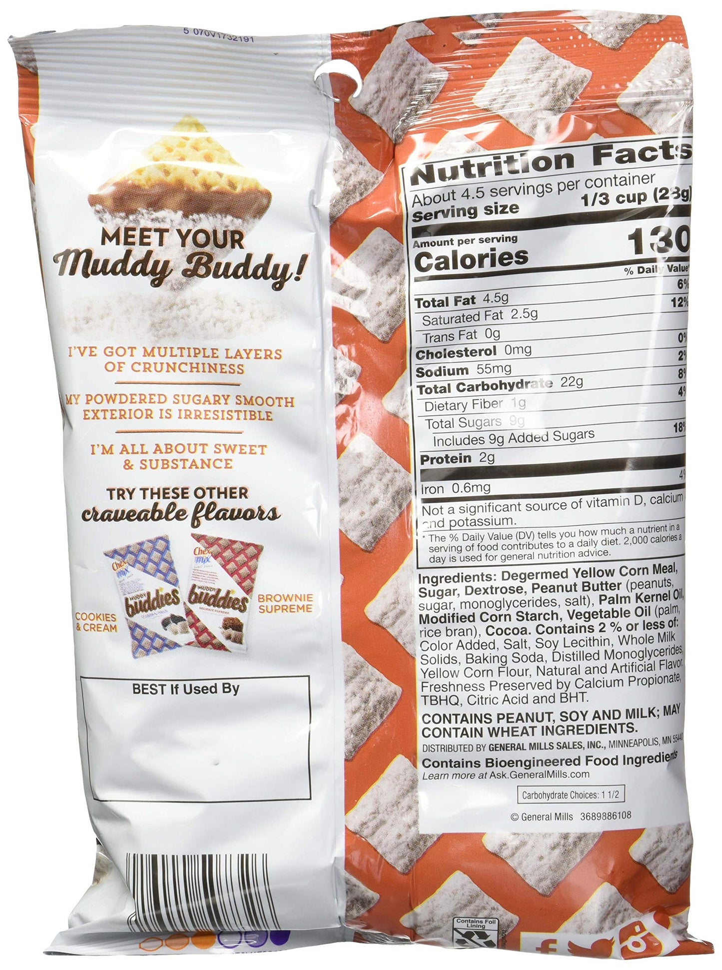 Chex Mix Muddy Buddies 4.25 oz Cookies N Cream 7 ct, 4.25 Ounce (Pack of 7)