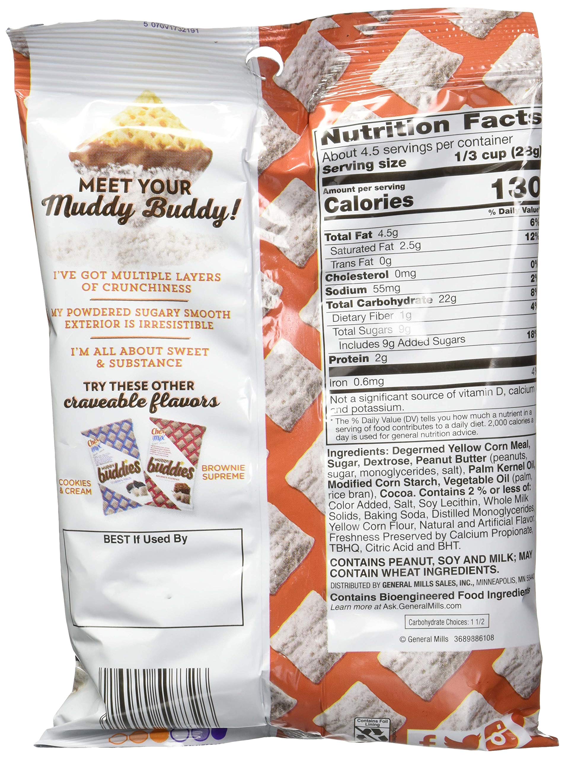 Chex Mix Muddy Buddies 4.25 oz Cookies N Cream 7 ct, 4.25 Ounce (Pack of 7)