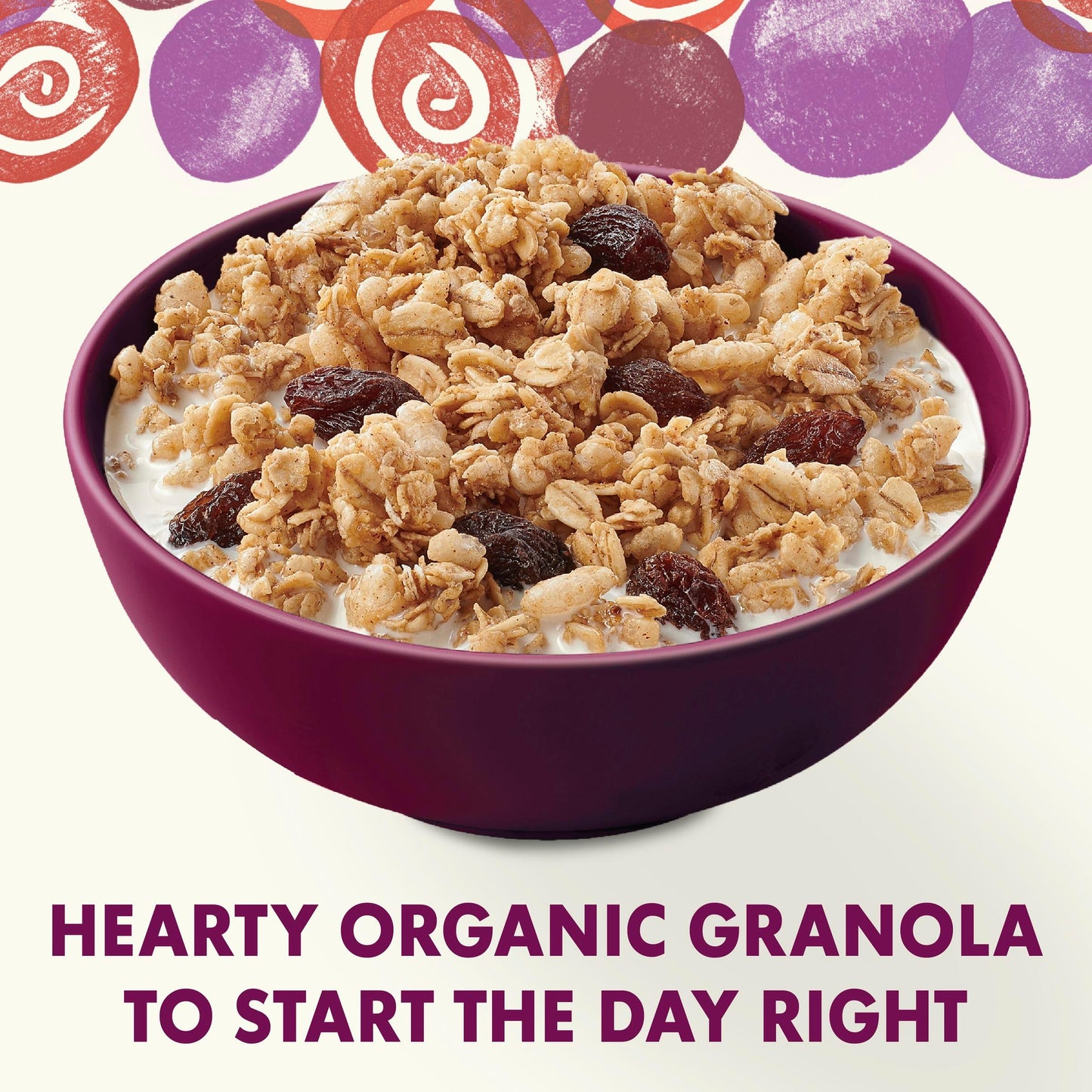 Cascadian Farm Organic Granola, Cinnamon Raisin Cereal, Resealable Pouch, 11 oz