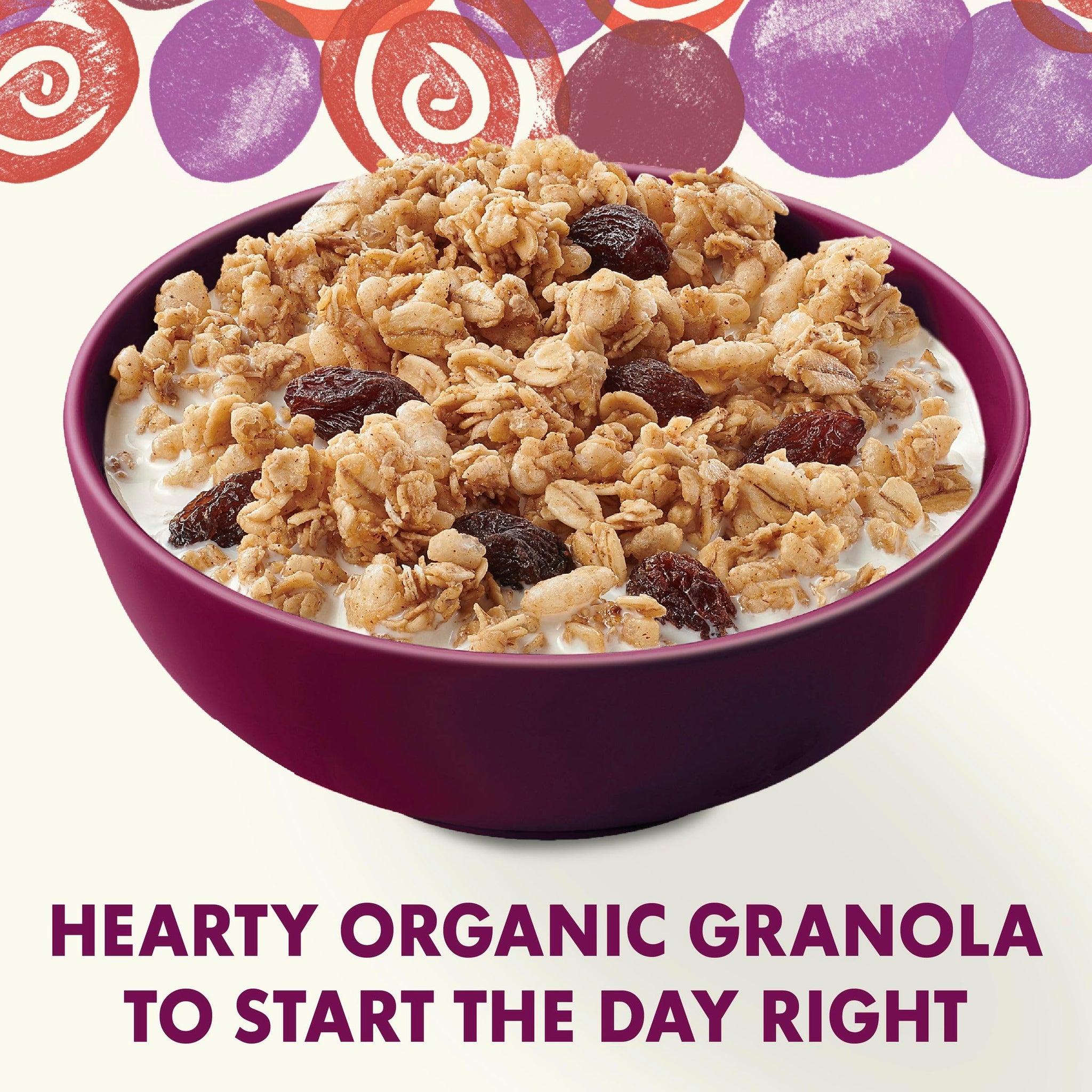 Cascadian Farm Organic Granola, Cinnamon Raisin Cereal, Resealable Pouch, 11 oz
