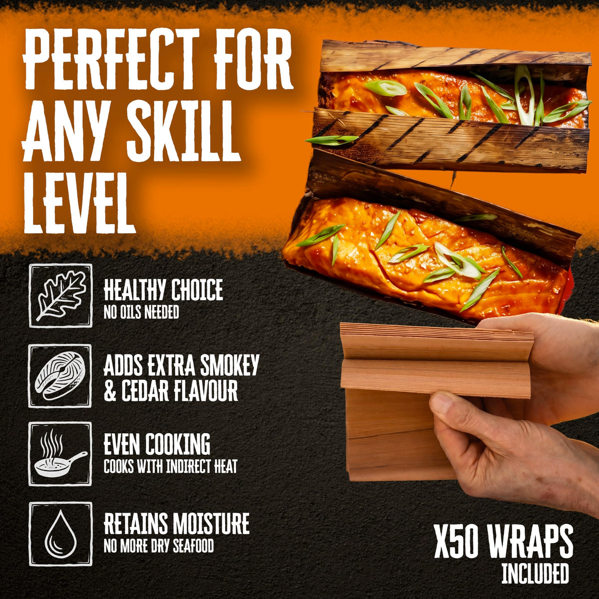 Primal Grilling Cedar Cooking Wraps, 50 Pack