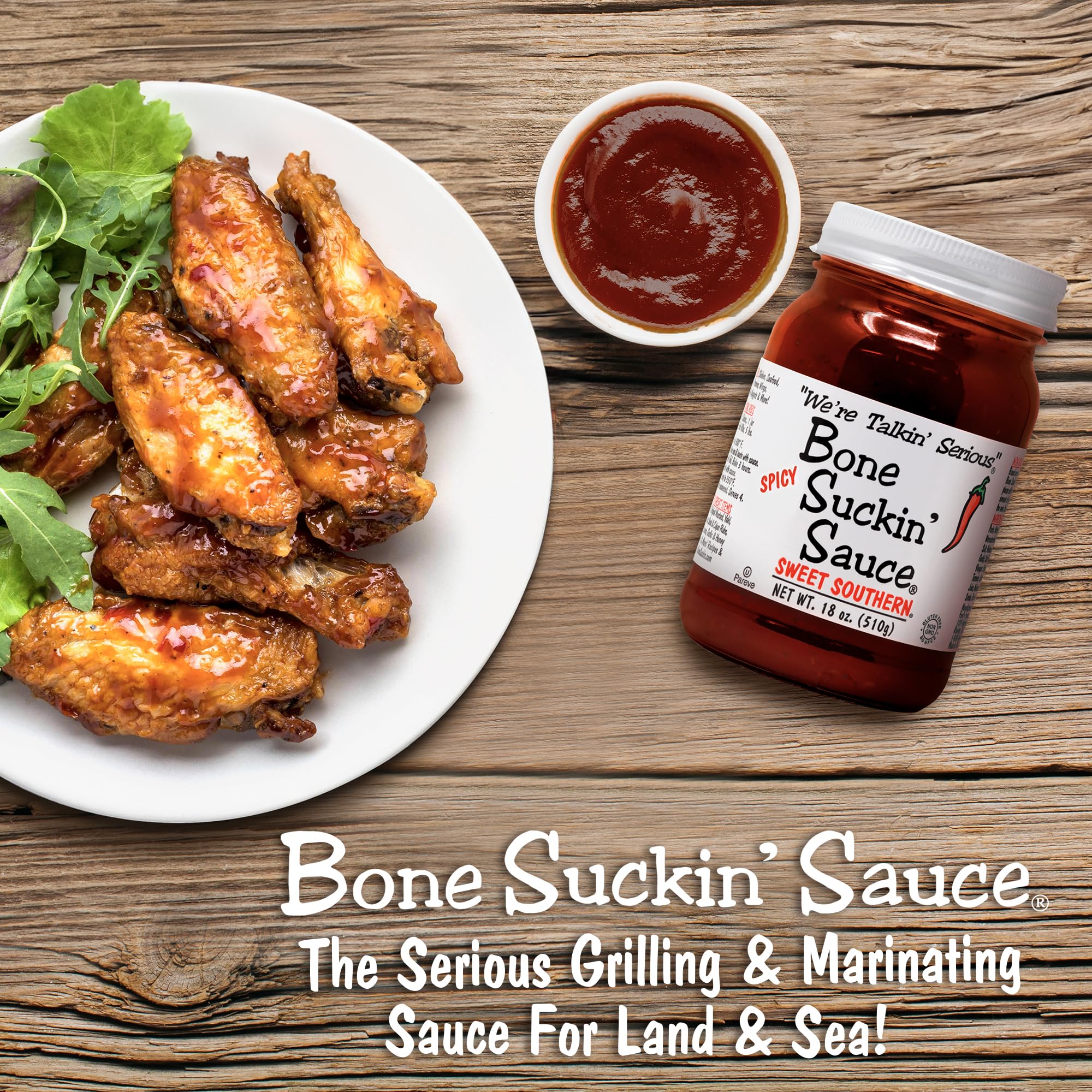 Bone Suckin' Hot Marinade & Sauce, 3 Count