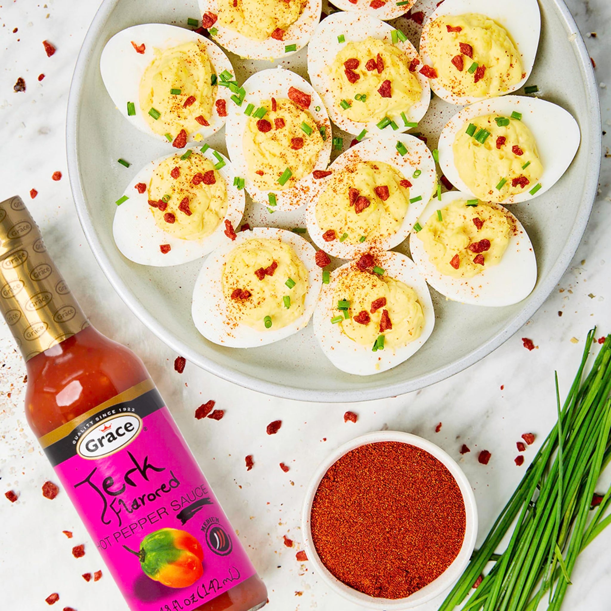 Grace Jerk Hot Pepper Sauce 4.8oz - 2 Pack - Authentic Jamaican Scotch Bonnet Pepper with Seasoning - Wing Sauce - Caribbean Jerk Seasoning Jamaican