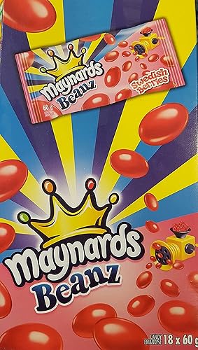 Maynards Beanz Swedish Berries Gummy Candy 60g/2.11oz {Imported from Canada} 18 Pack
