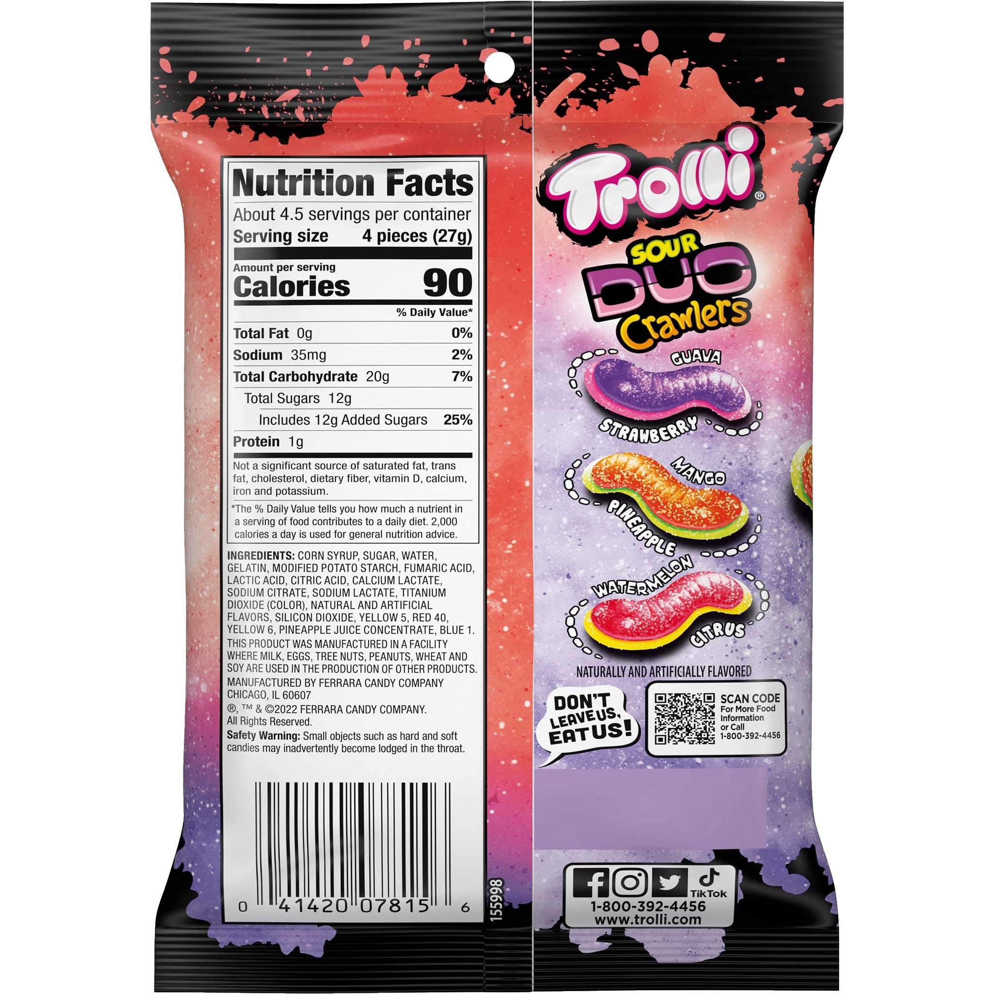 Trolli Duo Crawlers, 4.25 Ounce