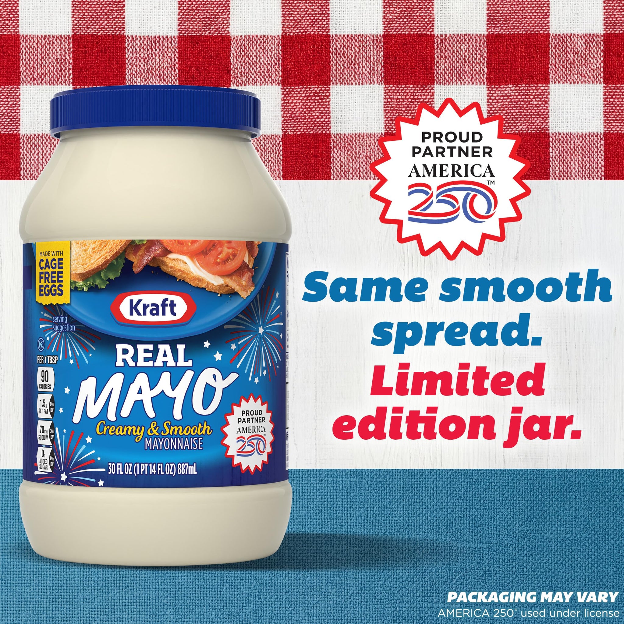 Kraft Real Mayo Creamy & Smooth Mayonnaise, for a Keto and Low Carb Lifestyle, 30 fl oz Jar
