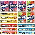 Nerds Rope Candy Crave Box - Variety Pack of 3 Very Berry, 3 Rainbow, 3 Tropical Ropes and 3 Nerd Boxes of Strawberry & Grape, 3 Packs of Watermelon