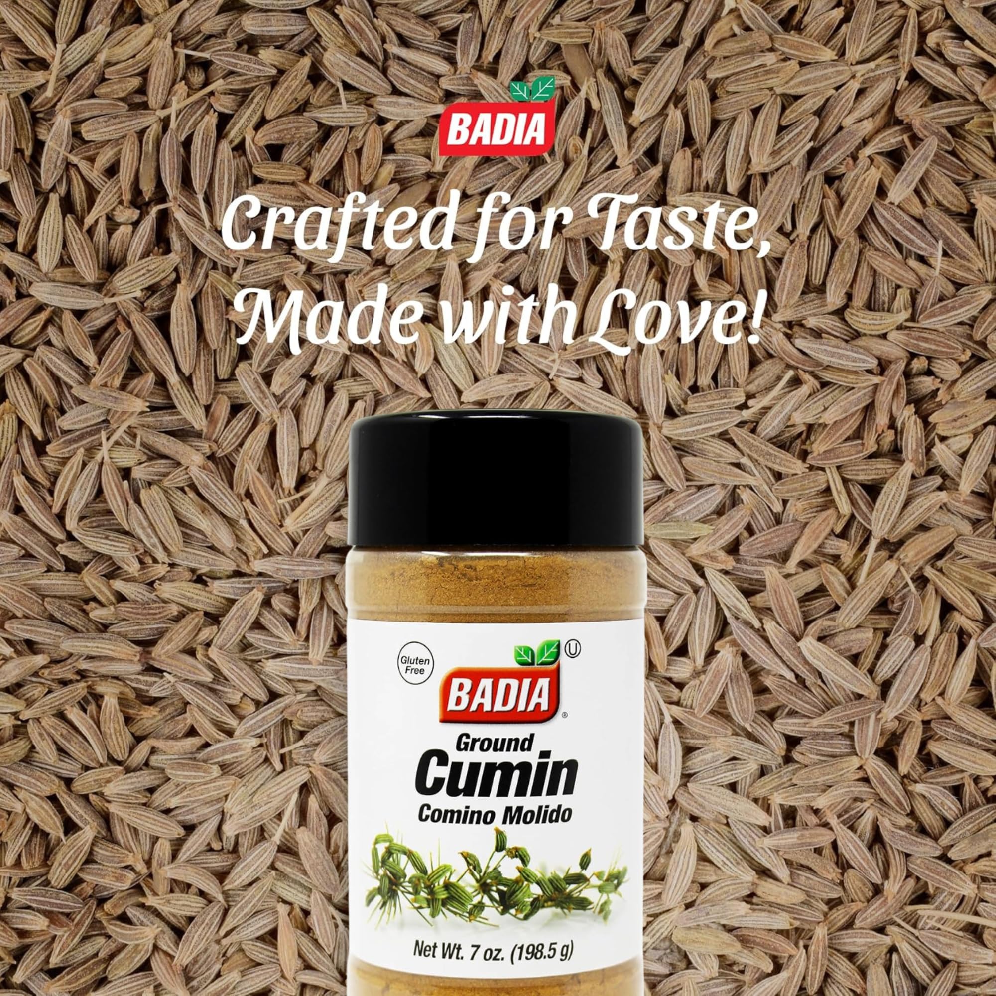 Badia Ground Cumin, 7 oz - Warm & Earthy Spice for Authentic Dishes