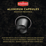 Roastesso Espresso Capsules, Hioncaff, Intensity 10, Compatible with Nespresso Original Machines, High Caffeine, Dark Roast Ristretto, Single Serve