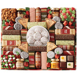 2 Holiday Gift Boxes - The Swiss Colony 43 Season Pleasers - Assorted Summer Sausage Meats, Mini Meat Sticks, Cheese Bricks and Wedges, Candies