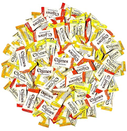 CHIMES TROPICAL MIX Ginger Chews (1-Pound 1 LB BAG) Premium Natural Chewy Ginger Candy - 16 OZ Individually Wrapped Ginger Chew Candy