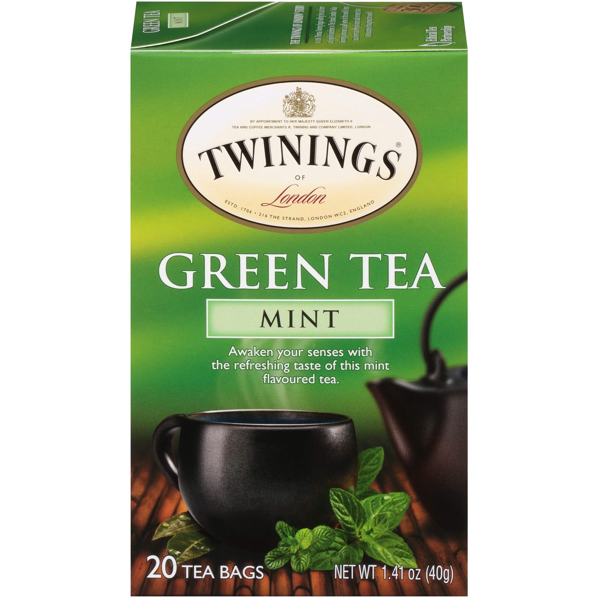 Twinings of London Mint Green Tea Bags, 20 Count