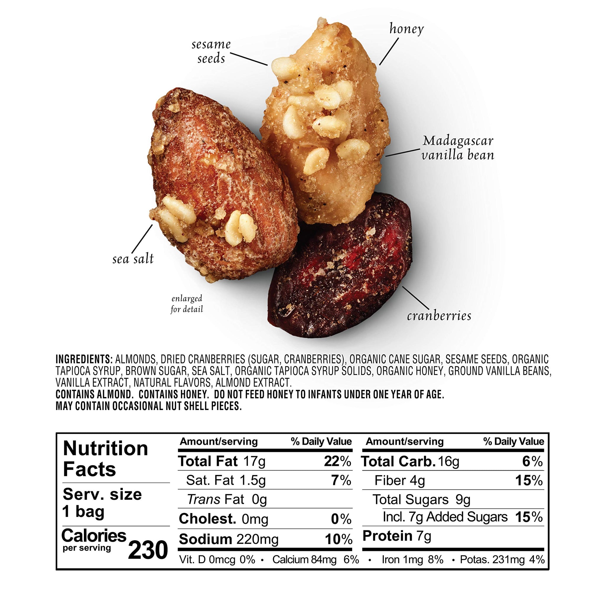 Sahale Snacks Honey Almonds Glazed Mix, 1.5 Ounces