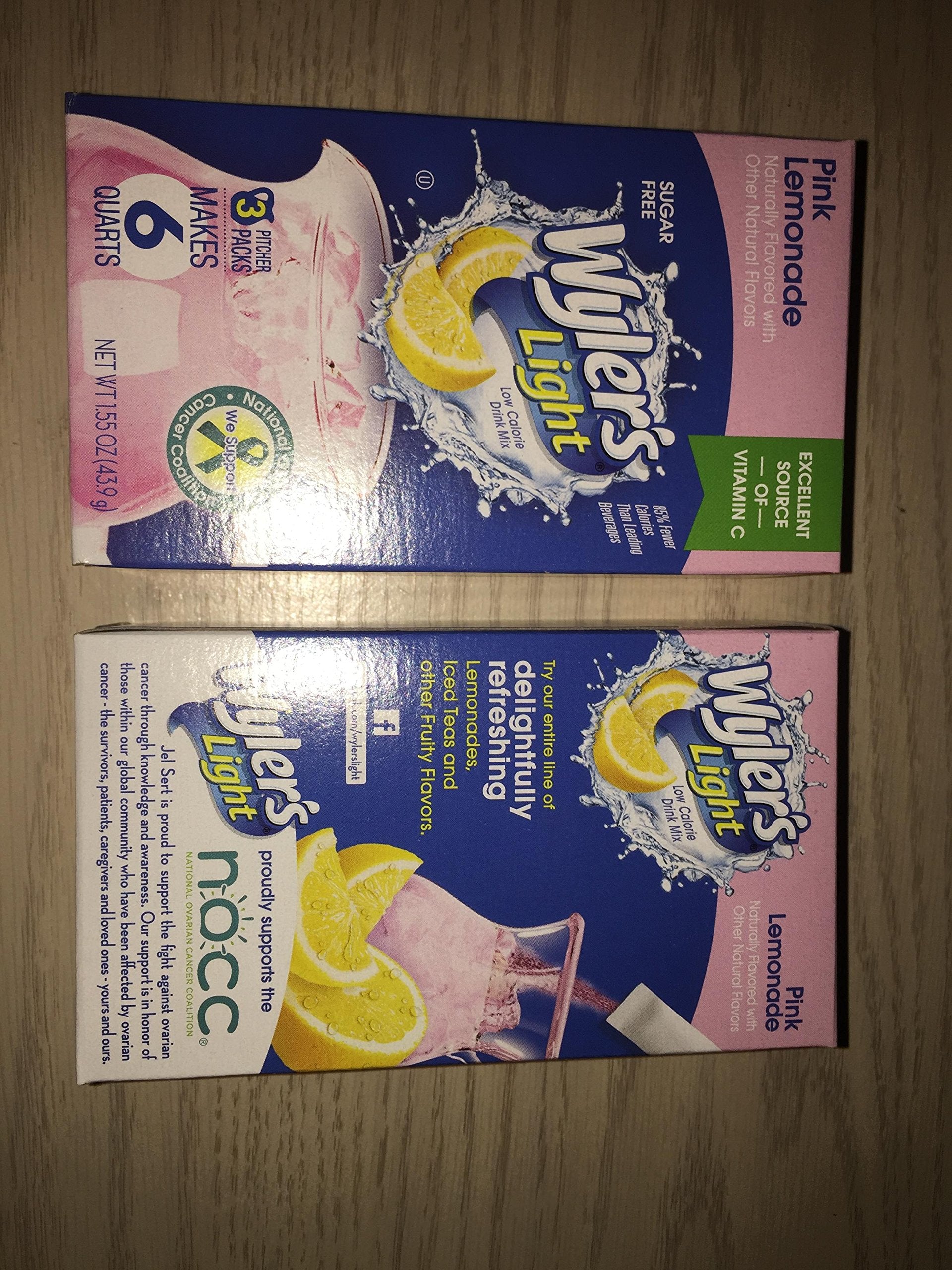Wylers PINK LEMONADE Pitcher Singles to Go (6 Boxes) 3 Drink Packets Per Box