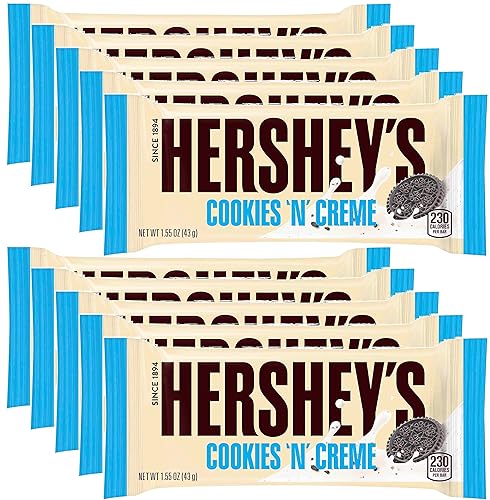 Hershey's Cookies 'n' Creme Bar, 1.55-Ounce Bar (Pack of 10)