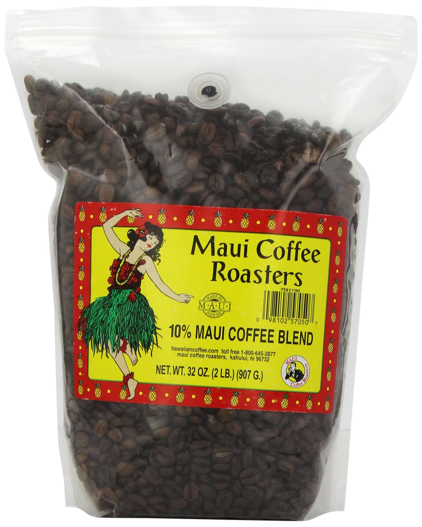 Maui Coffee, Coffee Hawaii Blend 100 Percentage, 8 Ounce