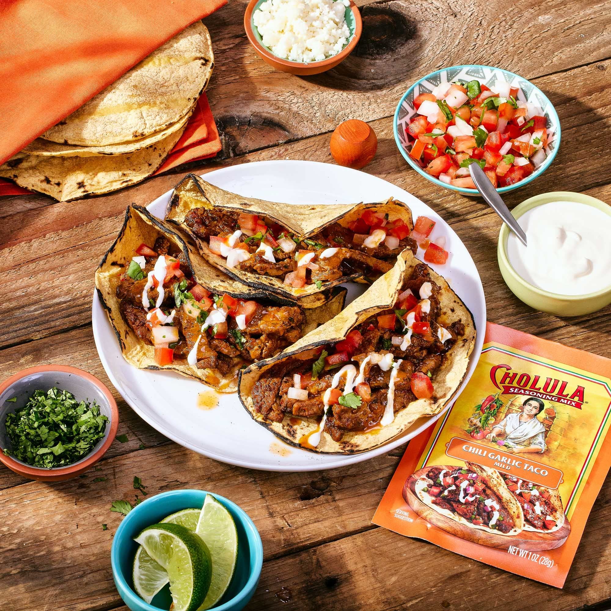 Cholula Chili Garlic Taco Seasoning Mix, 1 oz