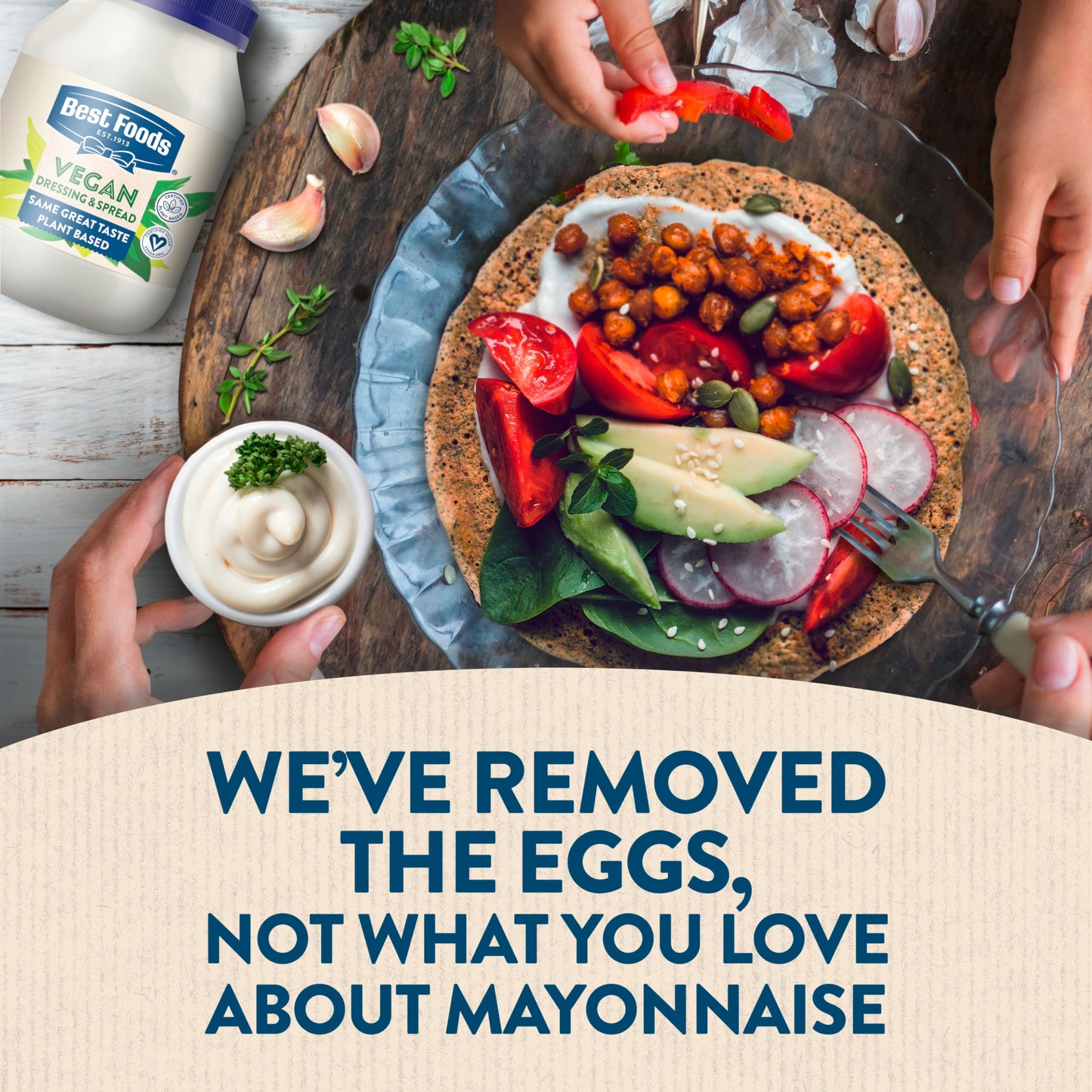 Best Foods Plant Based Dressing and Spread Vegan 1 ct for a Rich, Creamy Plant-Based Alternative to Mayo Same Great Taste, Plant Based, Free From Eggs