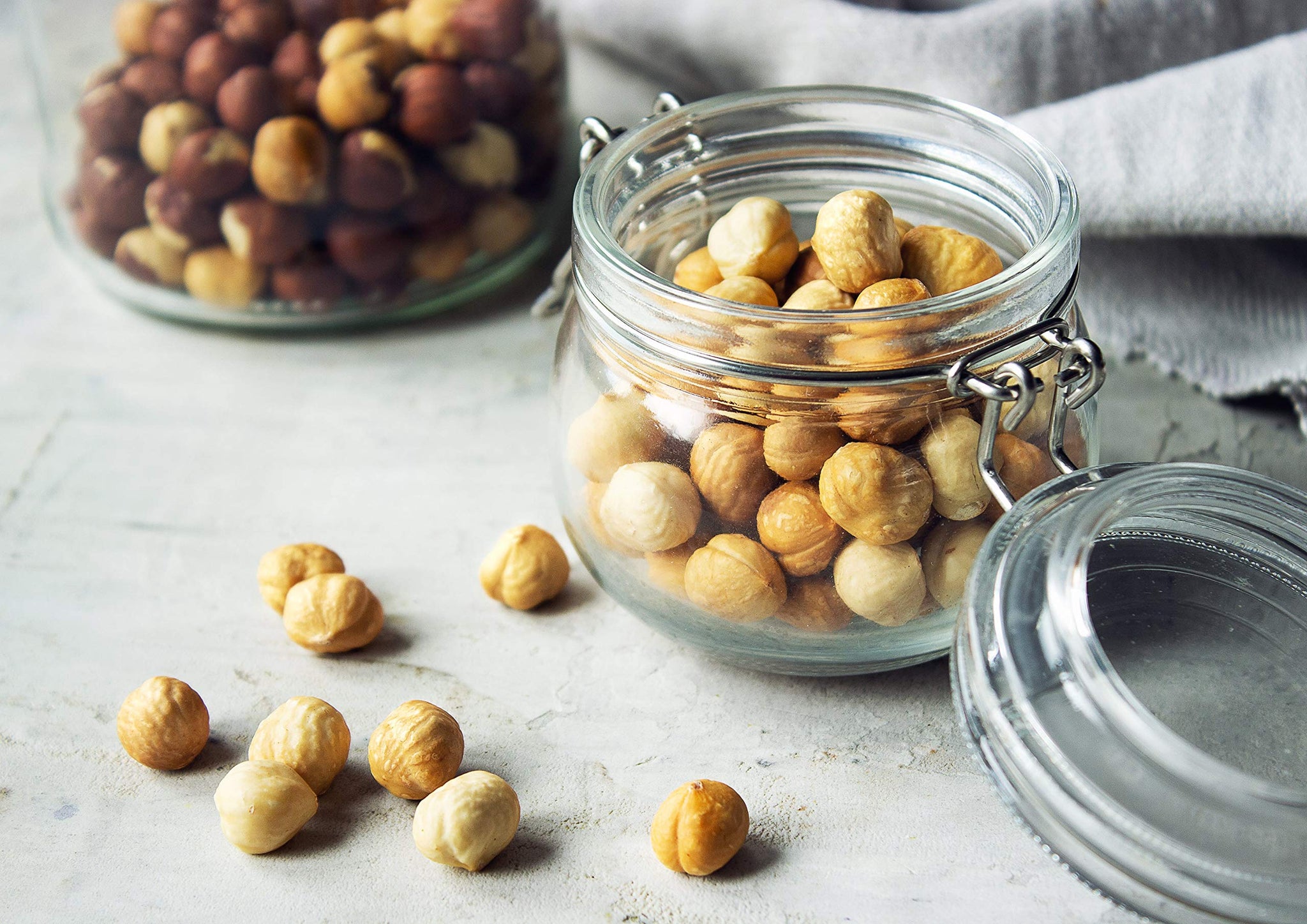 Food to Live Organic Blanched Roasted Hazelnuts, 1 Pound - Non-GMO, Dry Roasted Filberts, No Skin, Whole Nuts, Unsalted, Kosher, Vegan, Bulk. Keto
