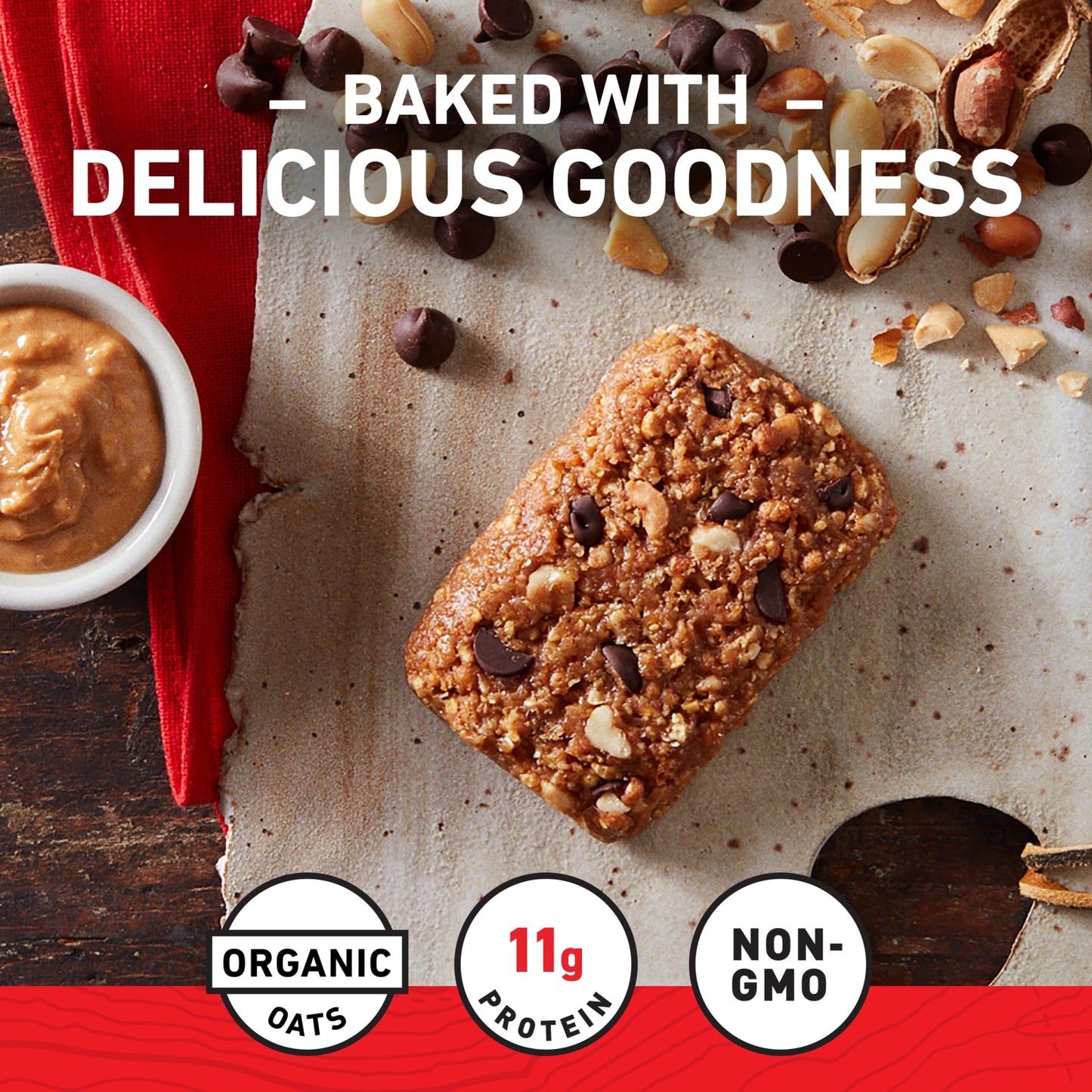 CLIF BAR - Energy Protein Bars - Chocolate Chip Peanut Crunch - Made with Organic Oats - Energy Bars - Non-GMO - (1 Count)