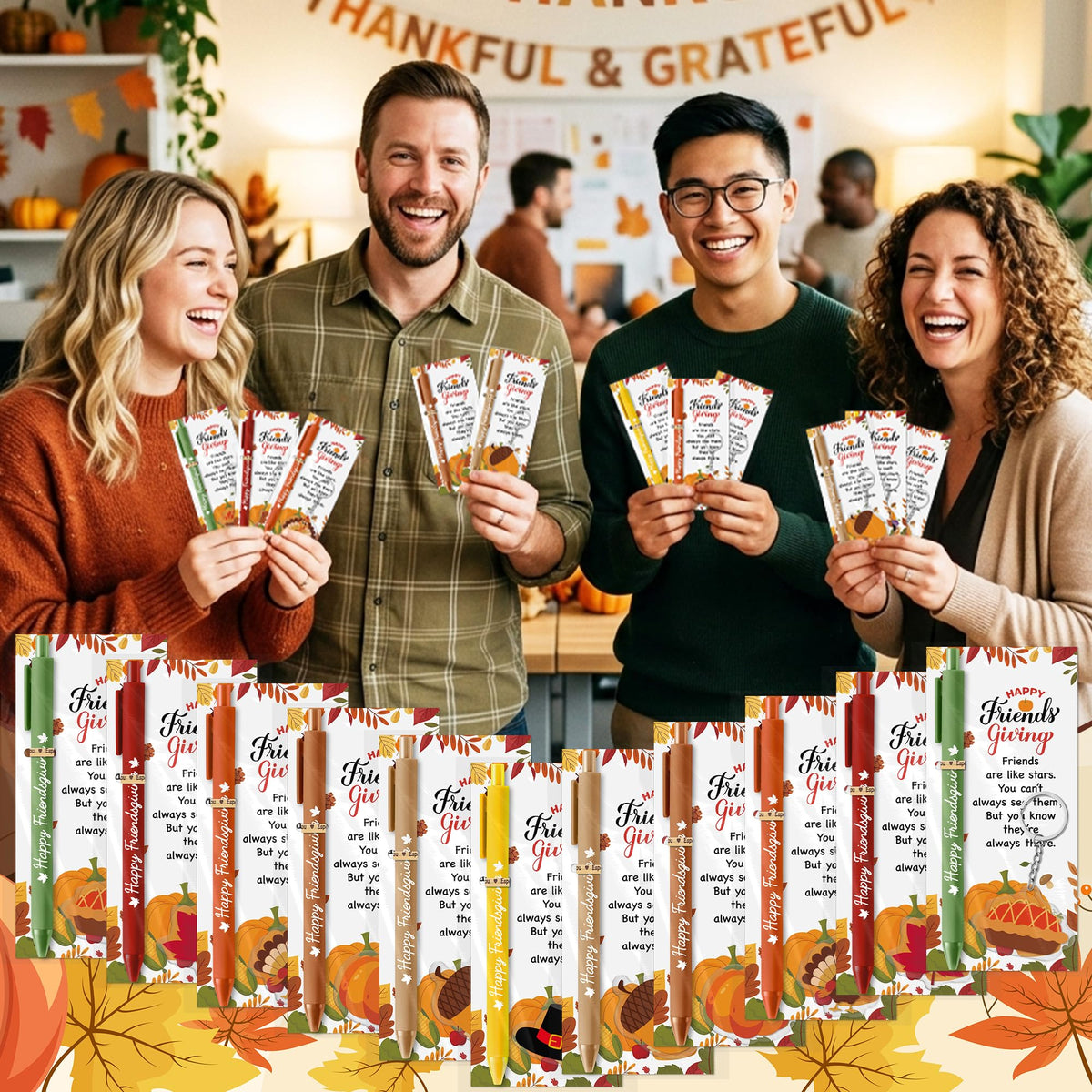 ANGOLIO Friendsgiving Party Favors Bulk, 30 Sets Fall Thanksgiving Gifts