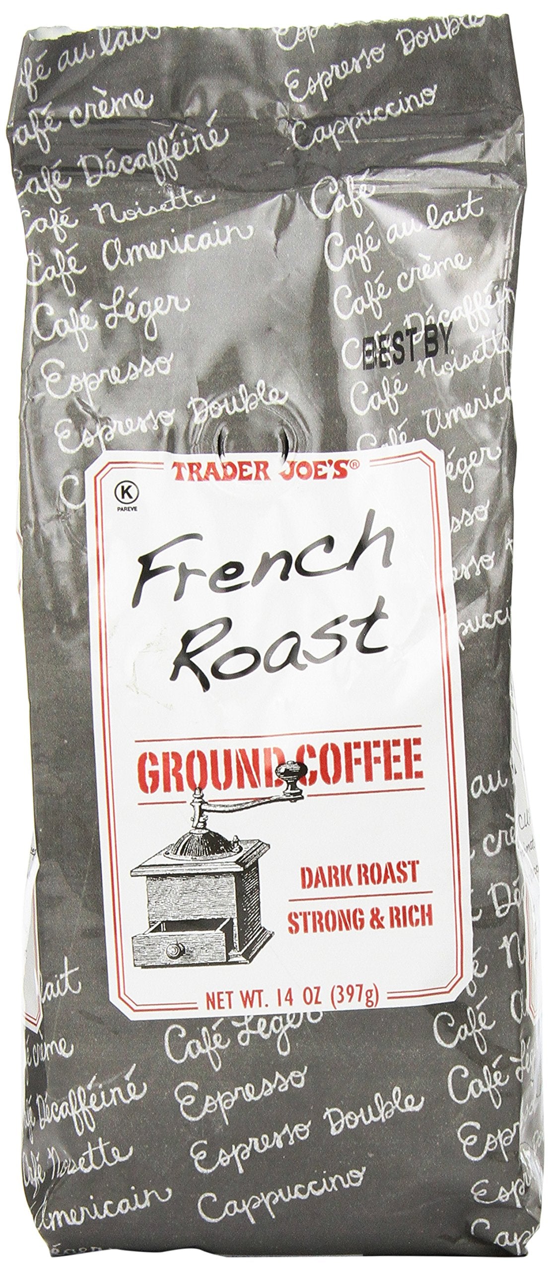 Trader Joe's French Roast Ground Coffee - 14 Oz Bag