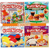 K-Munchies Kracie Popin Cookin Kits - 4 Pack Assorted Japanese Candy Making Kit Bundle - DIY Ramen, Hamburger, Gummi Land, Sushi Candy Poppin Cookin