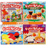 K-Munchies Kracie Popin Cookin Kits - 4 Pack Assorted Japanese Candy Making Kit Bundle - DIY Ramen, Hamburger, Gummi Land, Sushi Candy Poppin Cookin