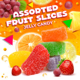 Fruit Slices Jelly Candy 2.2 Pound Bag | Assorted Fruit Flavors | Old Fashioned Christmas Candy for Festive Holiday Buffets, Cake Decorating