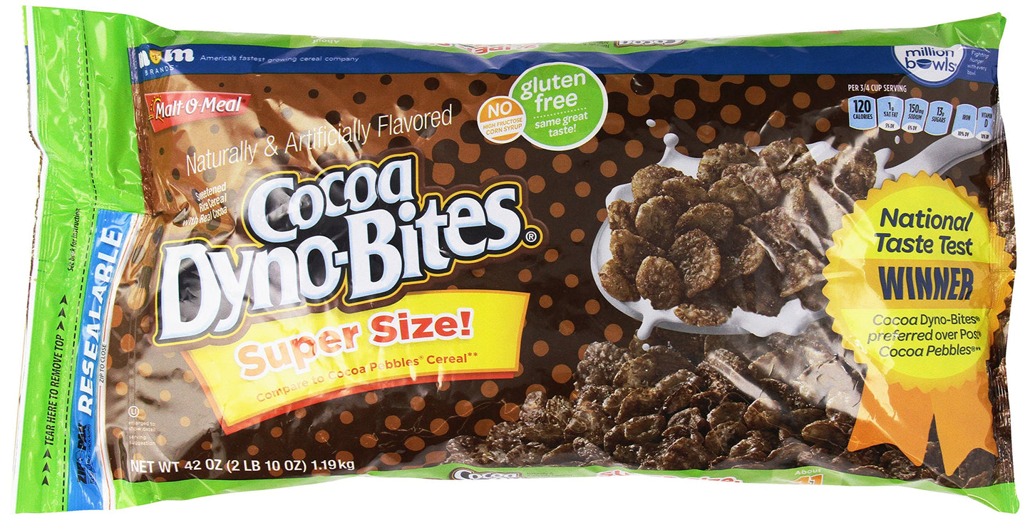 Malt-O-Meal Cereal Dyno-Bites Cocoa, 42 oz