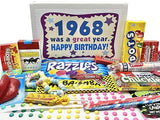 RETRO CANDY YUM ~ 1968 58th Birthday Gift Box Nostalgic Candy Mix from Childhood for 58 Year Old Man or Woman Born 1968 Jr