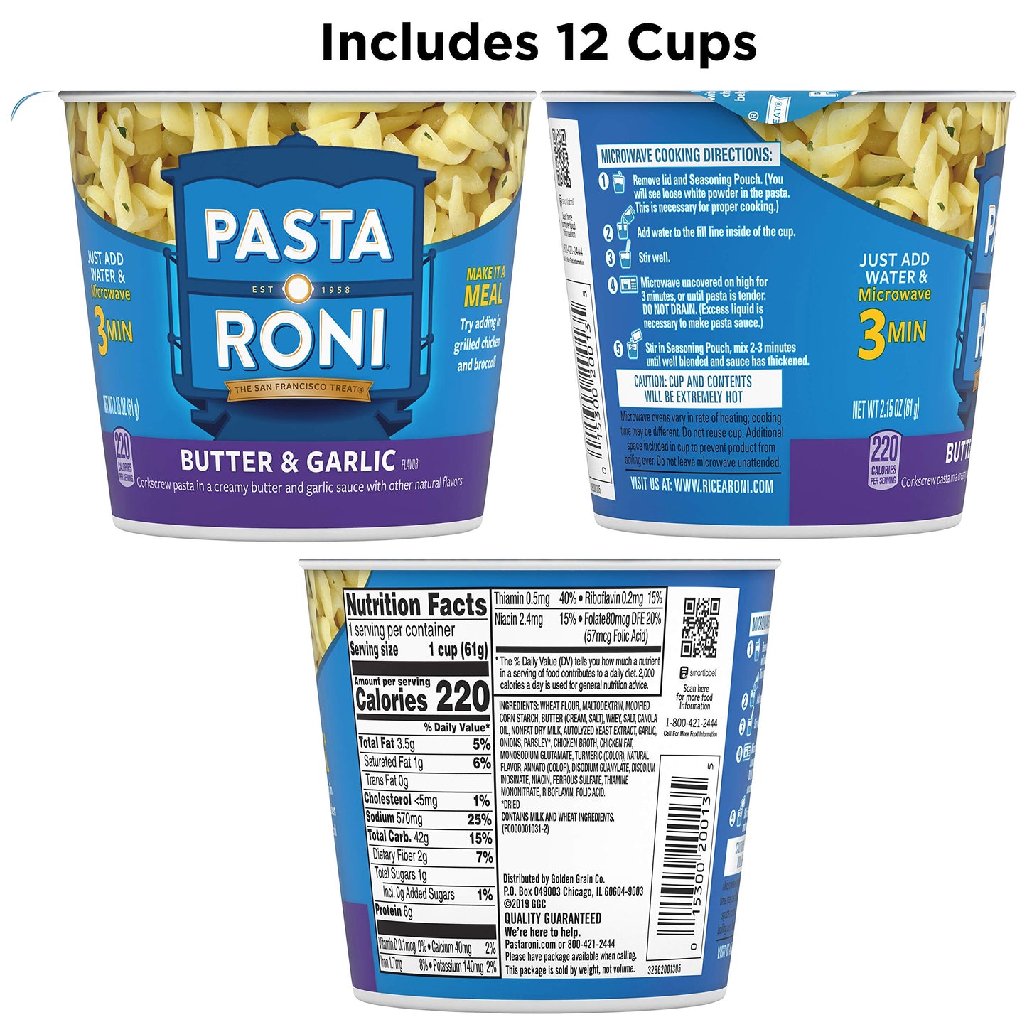 Pasta Roni Butter Garlic, 2.15 Oz